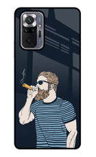 Smoking Redmi Note 10 Pro Max Glass Case Back Cover by Casekaro