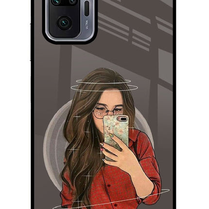 Selfie Queen Redmi Note 10 Pro Max Glass Case Back Cover by Casekaro