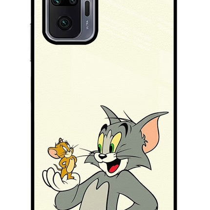 Tom & Jerry Redmi Note 10 Pro Max Glass Case Back Cover by Casekaro