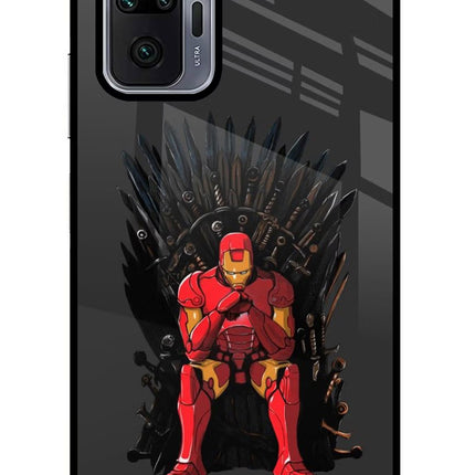 Ironman Throne Redmi Note 10 Pro Max Glass Case Back Cover by Casekaro