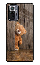Teddy Wooden Redmi Note 10 Pro Max Glass Case Back Cover by Casekaro