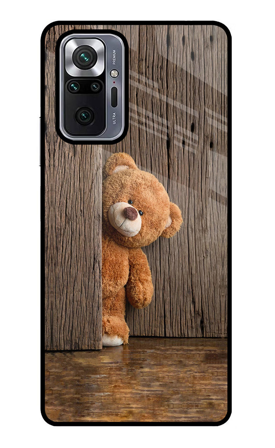 Teddy Wooden Redmi Note 10 Pro Max Back Cover, Metal case