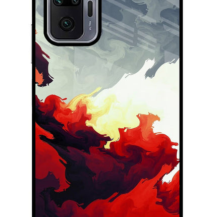 Fire Cloud Redmi Note 10 Pro Max Glass Case Back Cover by Casekaro