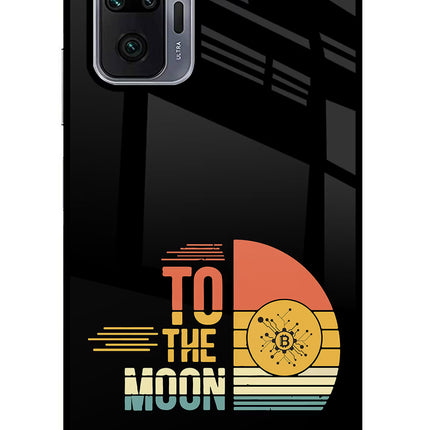 To the Moon Redmi Note 10 Pro Max Glass Case Back Cover by Casekaro