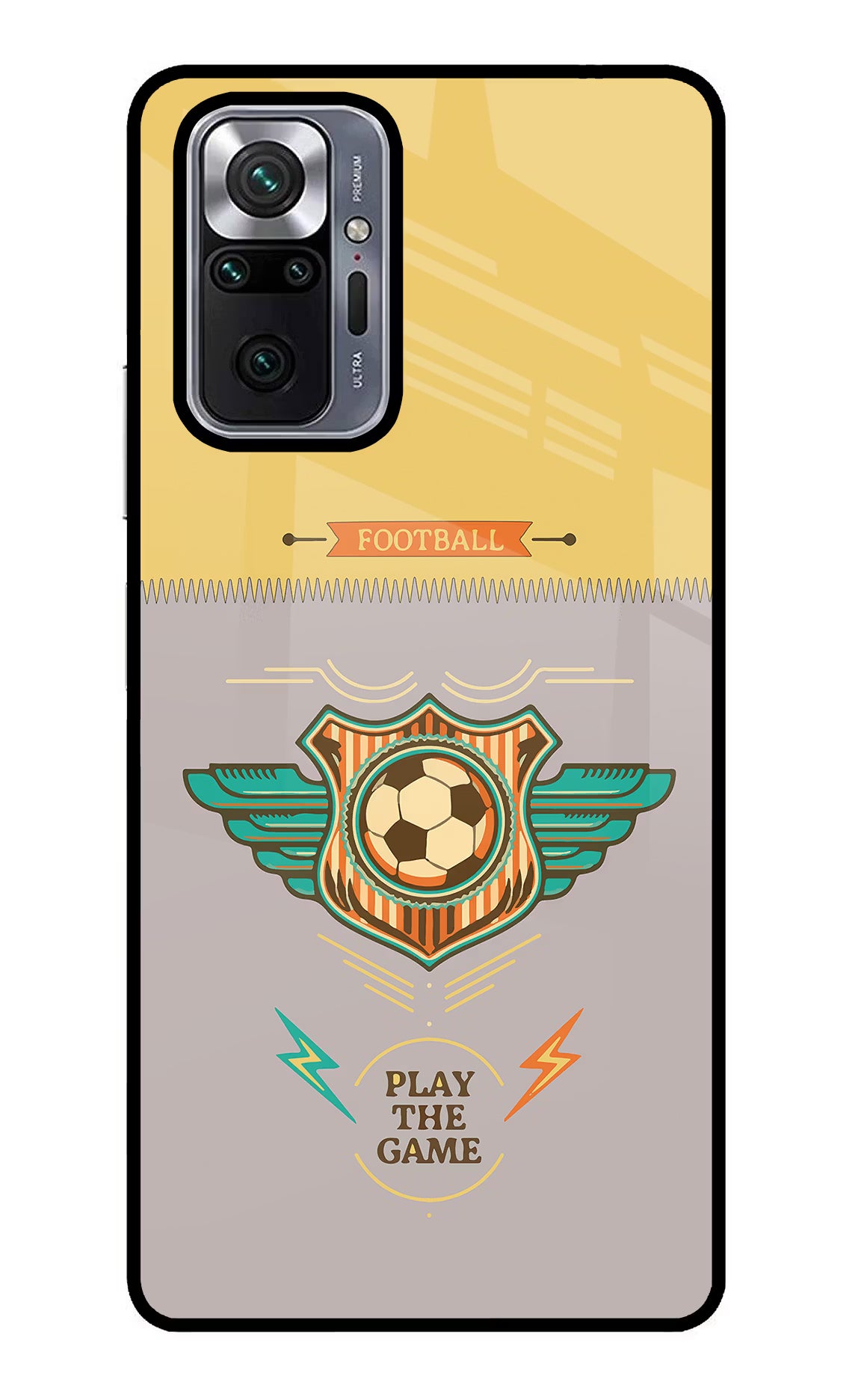Football Redmi Note 10 Pro Max Glass Case Back Cover by Casekaro
