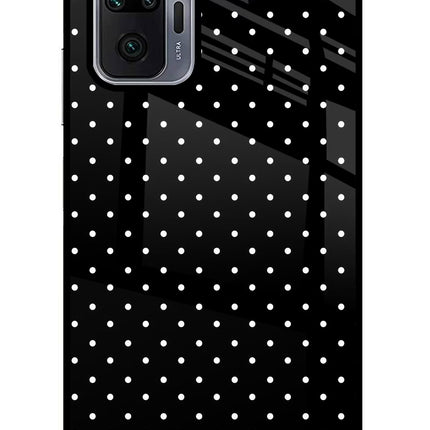 White Dots Redmi Note 10 Pro Max Glass Case Back Cover by Casekaro