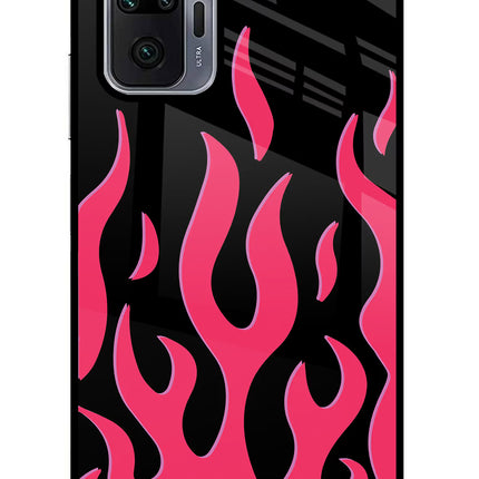Fire Flames Redmi Note 10 Pro Max Glass Case Back Cover by Casekaro