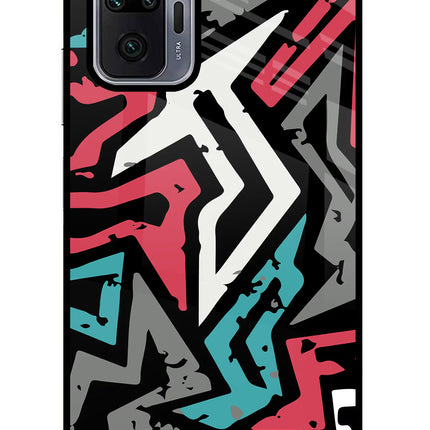 Geometric Graffiti Redmi Note 10 Pro Max Glass Case Back Cover by Casekaro