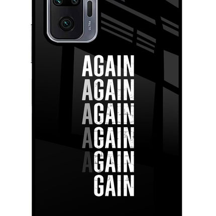 Again Again Gain Redmi Note 10 Pro Max Glass Case Back Cover by Casekaro
