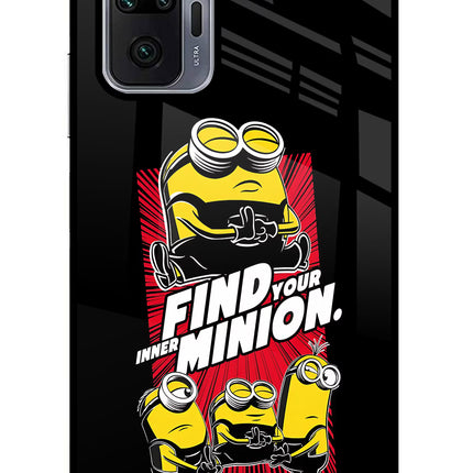 Find your inner Minion Redmi Note 10 Pro Max Glass Case Back Cover by Casekaro