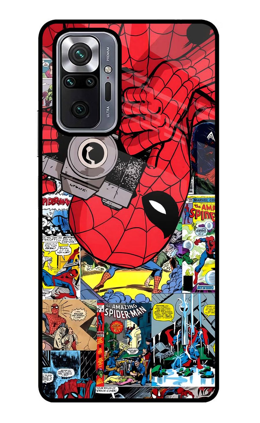 Spider Man Redmi Note 10 Pro Max Back Cover, Glass case
