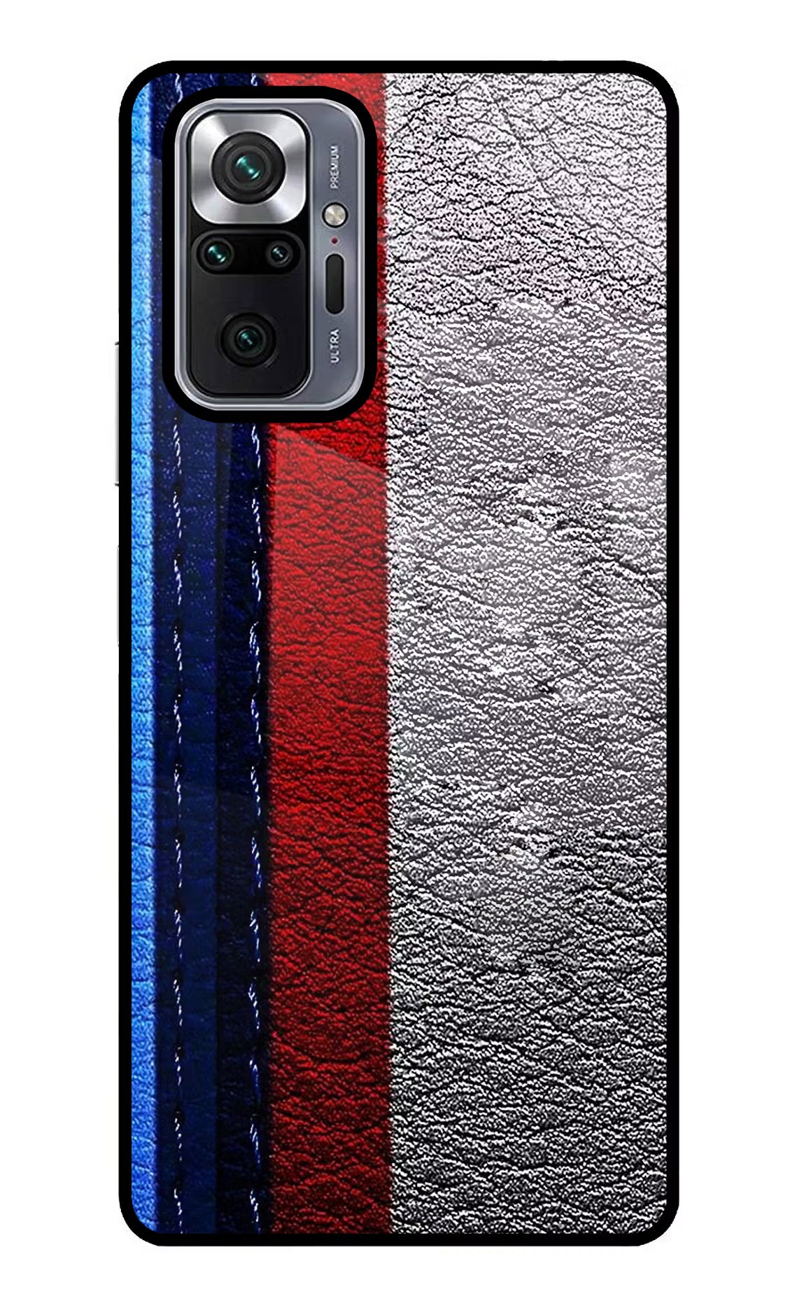 BMW Stripes Redmi Note 10 Pro Max Glass Case Back Cover by Casekaro