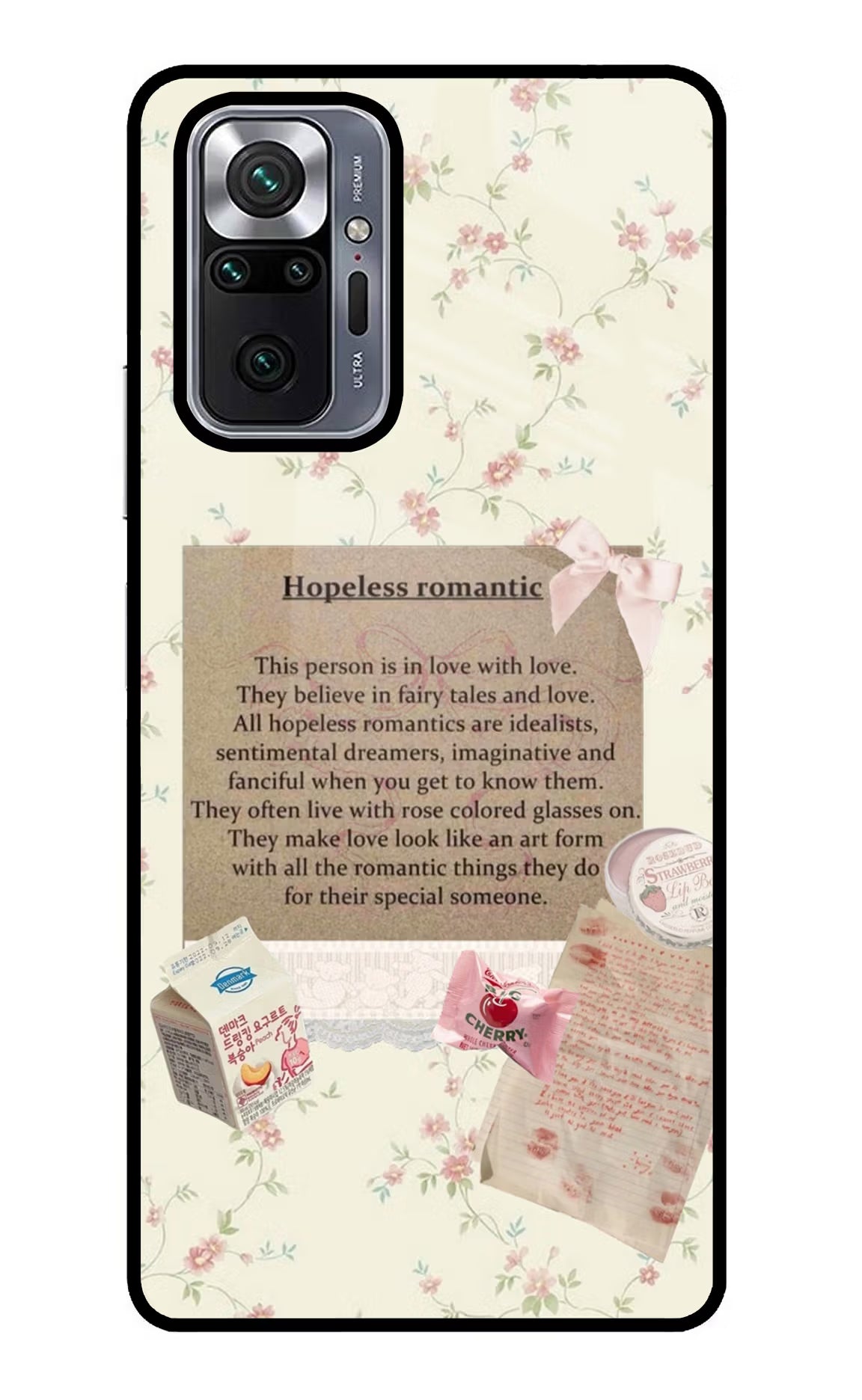 Hopeless Romantic Redmi Note 10 Pro Max Glass Case Back Cover by Casekaro