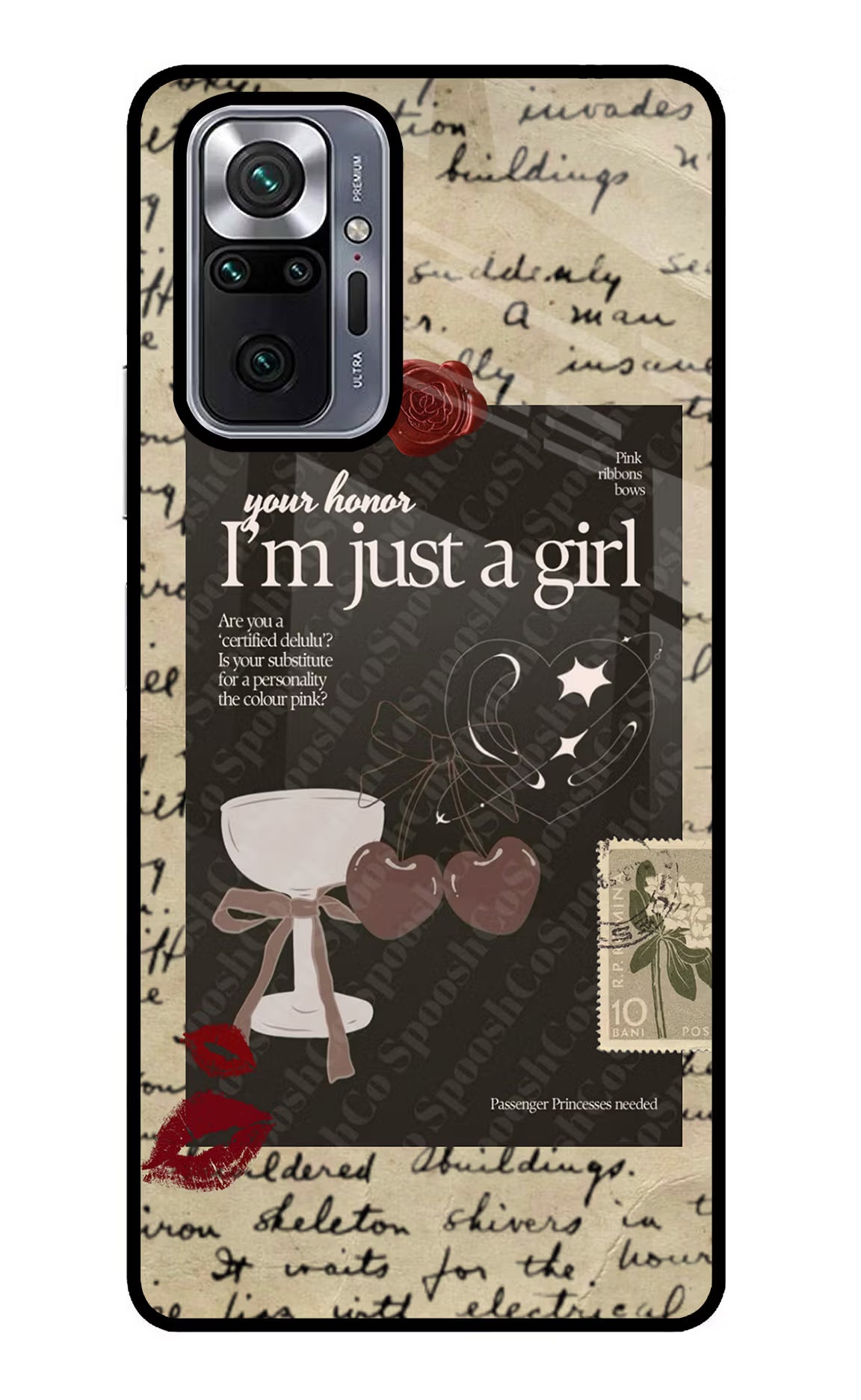 I am just a girl Redmi Note 10 Pro Max Glass Case Back Cover by Casekaro