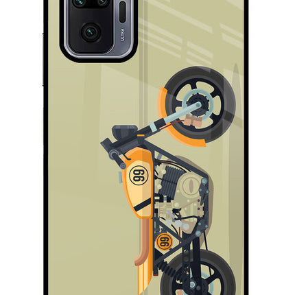 Vertical Speedster Redmi Note 10 Pro Max Glass Case Back Cover by Casekaro