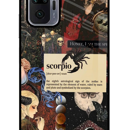 Scorpio Zodiac Redmi Note 10 Pro Max Glass Case Back Cover by Casekaro