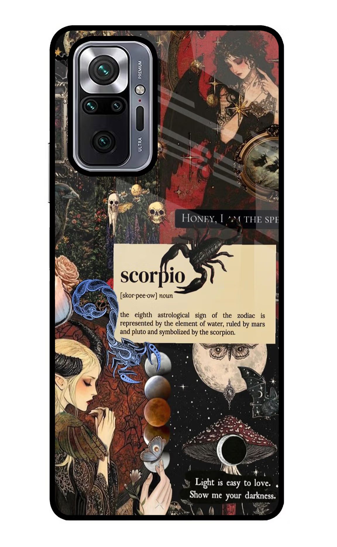 Scorpio Zodiac Redmi Note 10 Pro Max Glass Case Back Cover by Casekaro