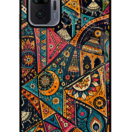Folk Print Redmi Note 10 Pro Max Glass Case