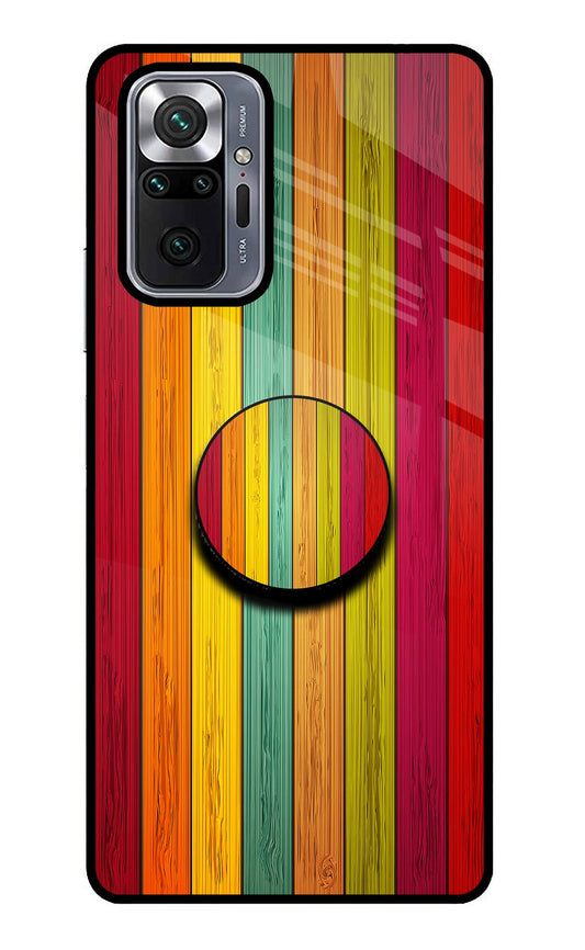 Multicolor Wooden Redmi Note 10 Pro Max Glass Case