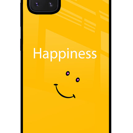 Happiness With Smiley Samsung Note 10 Lite Glass Case Back Cover by Casekaro