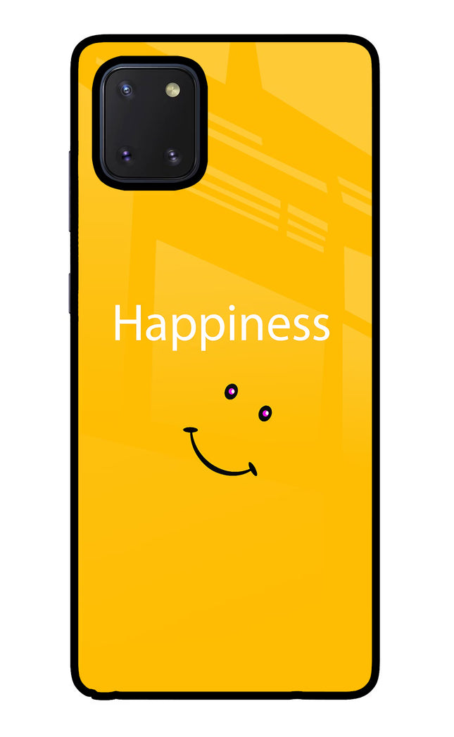 Happiness With Smiley Samsung Note 10 Lite Glass Case Back Cover by Casekaro