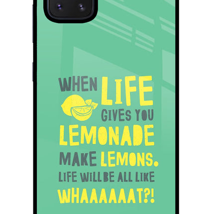 Quote Samsung Note 10 Lite Glass Case Back Cover by Casekaro