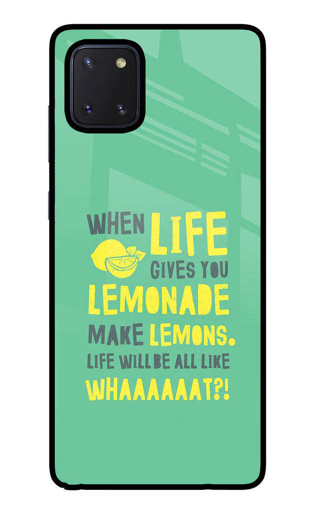 Quote Samsung Note 10 Lite Glass Case Back Cover by Casekaro