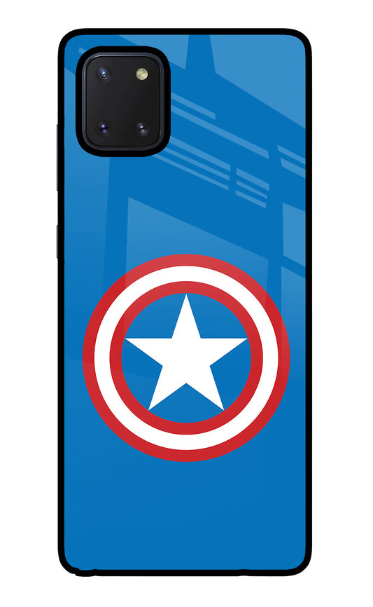 Captain America Logo Samsung Note 10 Lite Glass Case