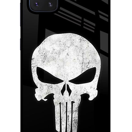 Punisher Skull Samsung Note 10 Lite Glass Case Back Cover by Casekaro