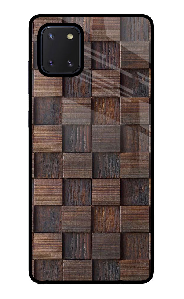 Wooden Cube Design Samsung Note 10 Lite Glass Case Back Cover by Casekaro