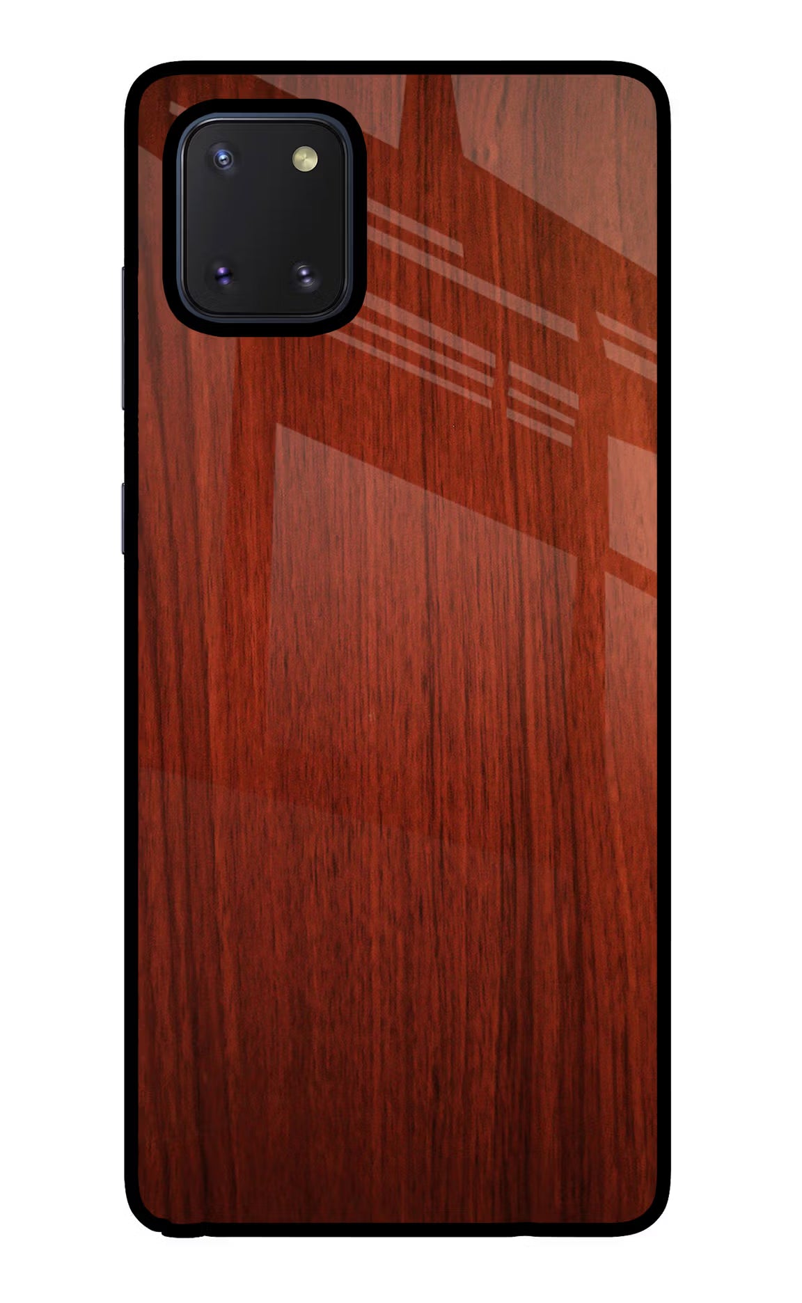 Wooden Plain Pattern Samsung Note 10 Lite Glass Case Back Cover by Casekaro