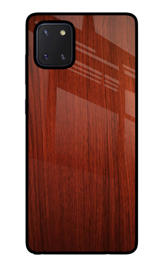 Wooden Plain Pattern Samsung Note 10 Lite Glass Case