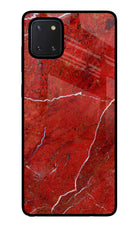 Red Marble Design Samsung Note 10 Lite Glass Case