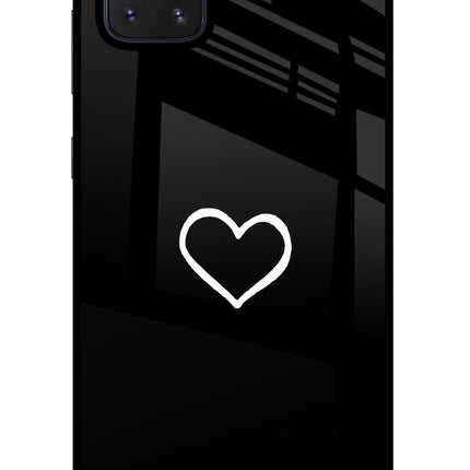 Heart Samsung Note 10 Lite Glass Case Back Cover by Casekaro