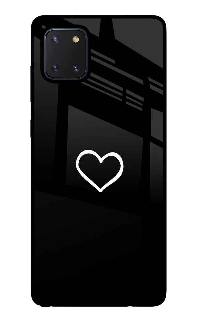 Heart Samsung Note 10 Lite Glass Case Back Cover by Casekaro