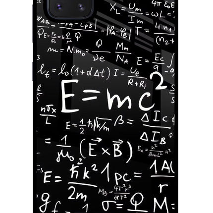 Physics Formula Samsung Note 10 Lite Glass Case Back Cover by Casekaro