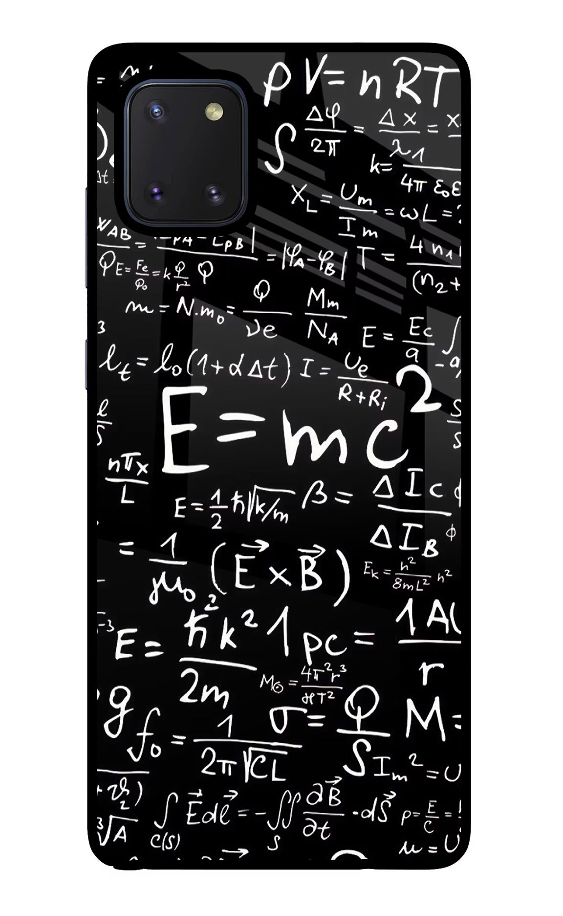 Physics Formula Samsung Note 10 Lite Glass Case Back Cover by Casekaro