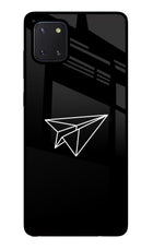 Paper Plane White Samsung Note 10 Lite Glass Case