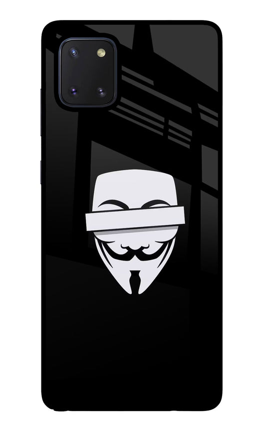 Anonymous Face Samsung Note 10 Lite Glass Case