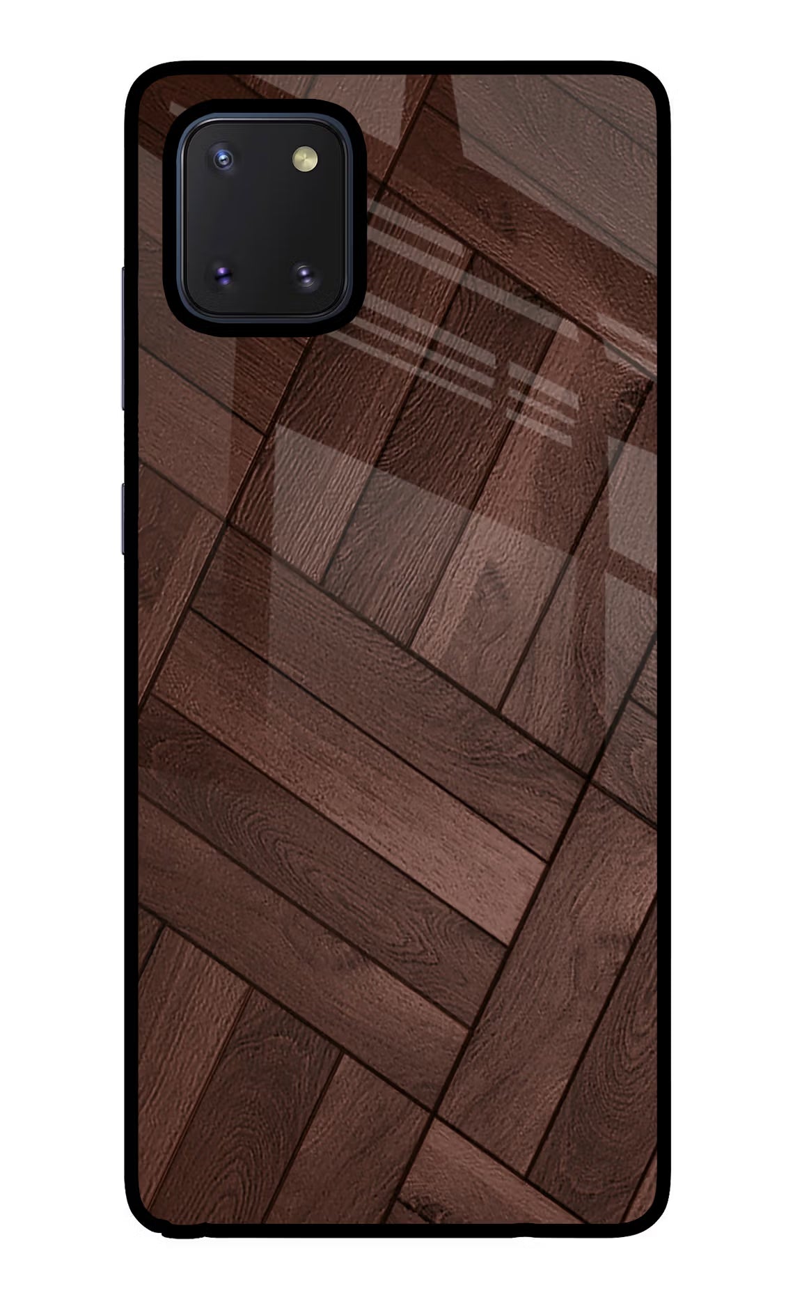 Wooden Texture Design Samsung Note 10 Lite Glass Case Back Cover by Casekaro