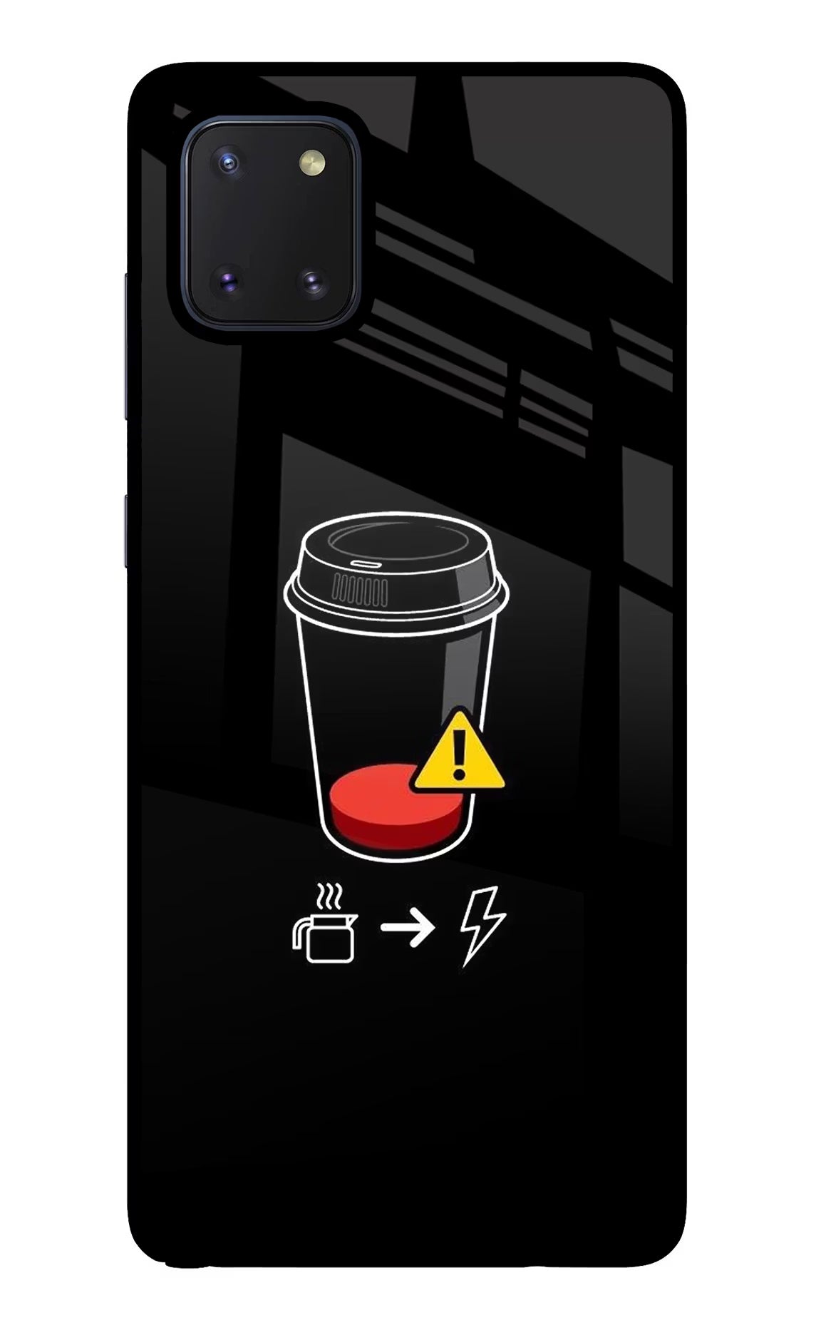 Coffee Samsung Note 10 Lite Glass Case Back Cover by Casekaro