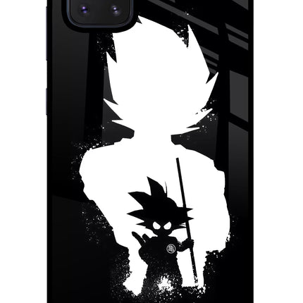 Goku Shadow Samsung Note 10 Lite Glass Case Back Cover by Casekaro