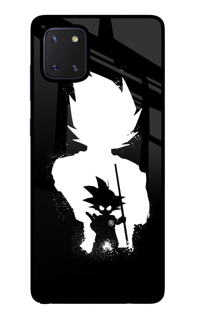 Goku Shadow Samsung Note 10 Lite Glass Case Back Cover by Casekaro