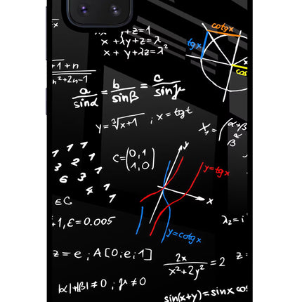 Mathematics Formula Samsung Note 10 Lite Glass Case Back Cover by Casekaro