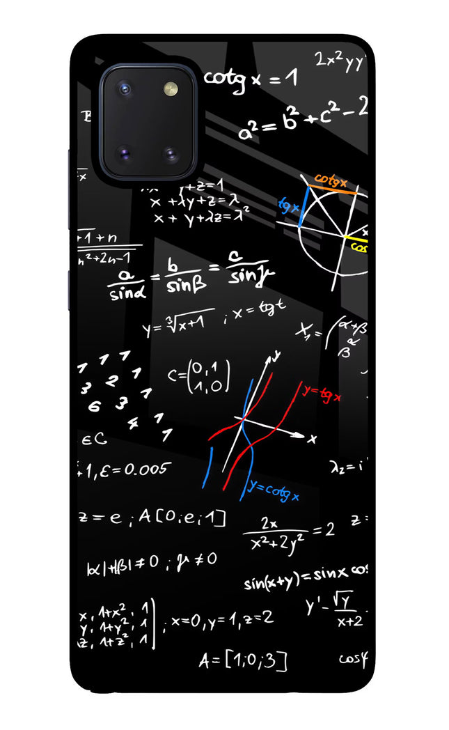 Mathematics Formula Samsung Note 10 Lite Glass Case Back Cover by Casekaro