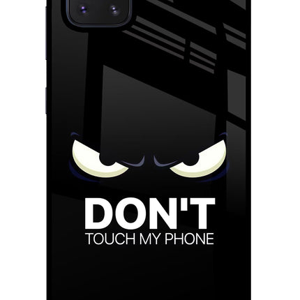 Don'T Touch My Phone Samsung Note 10 Lite Glass Case Back Cover by Casekaro