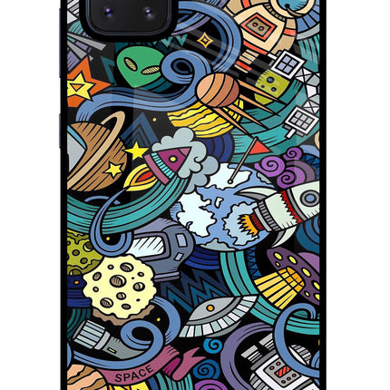 Space Abstract Samsung Note 10 Lite Glass Case