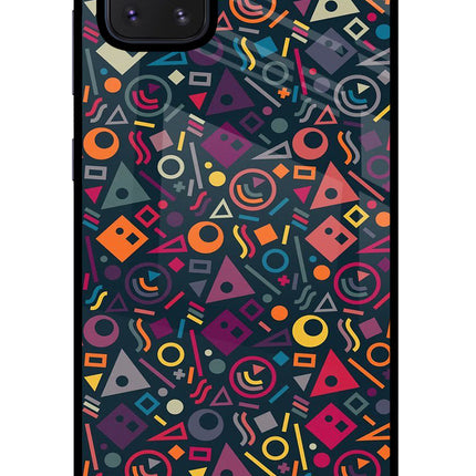 Geometric Abstract Samsung Note 10 Lite Glass Case Back Cover by Casekaro