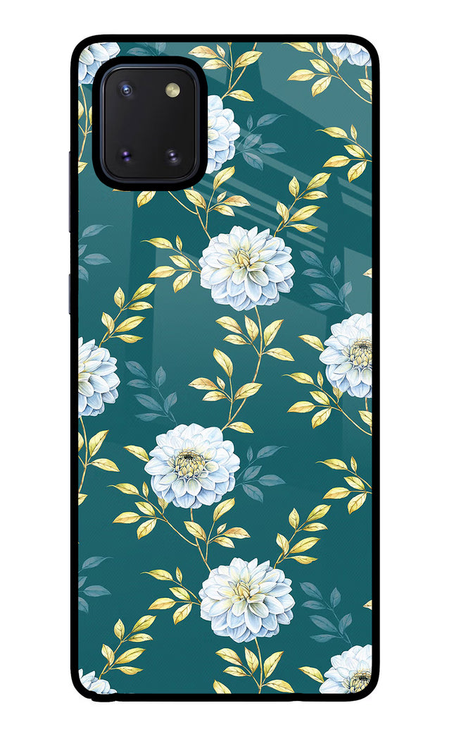 Flowers Samsung Note 10 Lite Glass Case Back Cover by Casekaro
