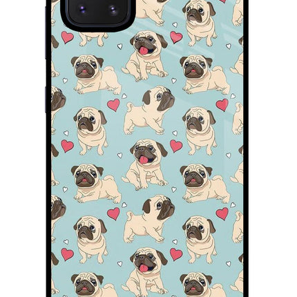 Pug Dog Samsung Note 10 Lite Glass Case Back Cover by Casekaro
